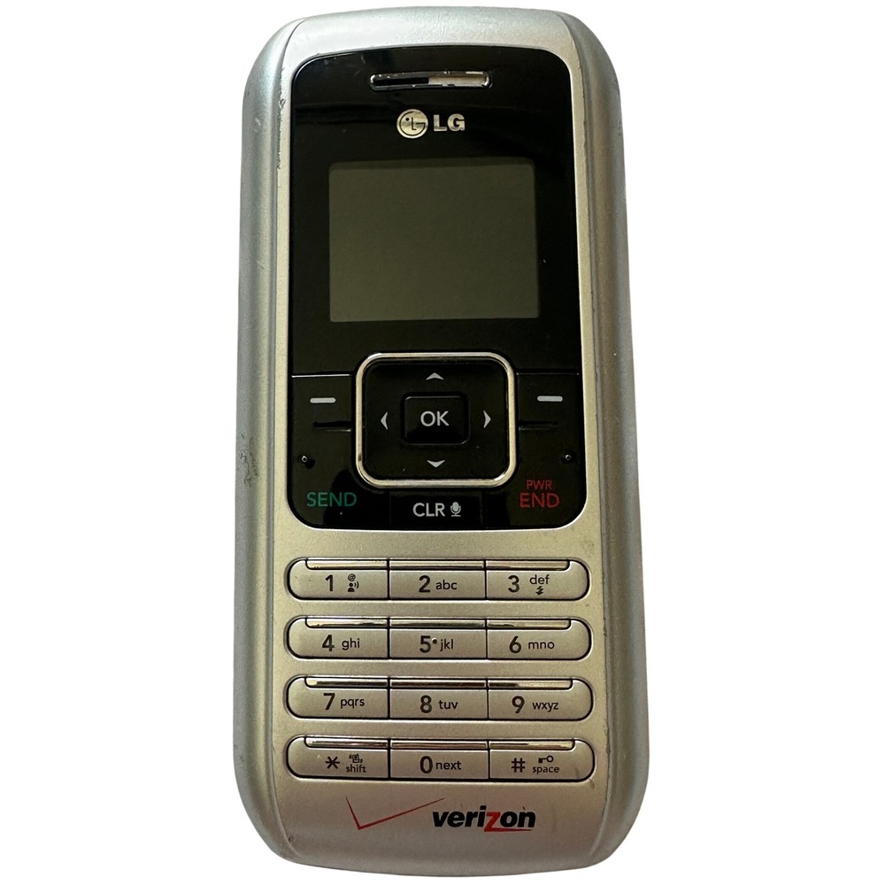 LG UX9900 Verizon Cell Phone Silver Side Flip QWERTY Keyboard Vintage 2.0MP